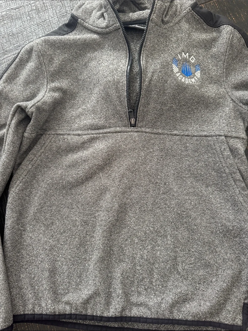 Under Armour Gray 1/2 Zip Kids Jacket with IMG Academy Logo